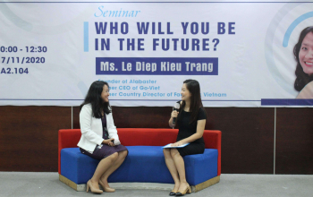 Bà Lê Diệp Kiều Trang tham gia làm diễn giả tại Trường Đại học Quốc tế, ĐHQG-HCM