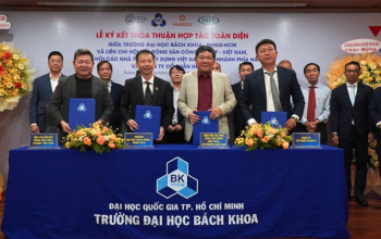 Trường Đại học Bách khoa, ĐHQG-HCM ký kết thỏa thuận hợp tác với Liên chi hội Bất động sản Công nghiệp VN, Hiệp hội các nhà thầu Xây dựng VN và Công ty CP HUDECO