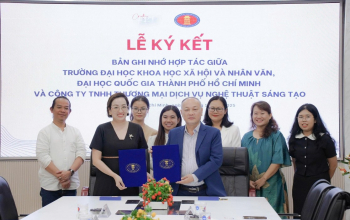 Trường ĐH KHXH&NV ký kết Biên bản hợp tác với Công ty TNHH Thương mại dịch vụ Nghệ thuật Sáng tạo
